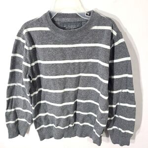Old Navy Kids Boys‎ Child Gray White Crewneck Sweater Size 6 Casual